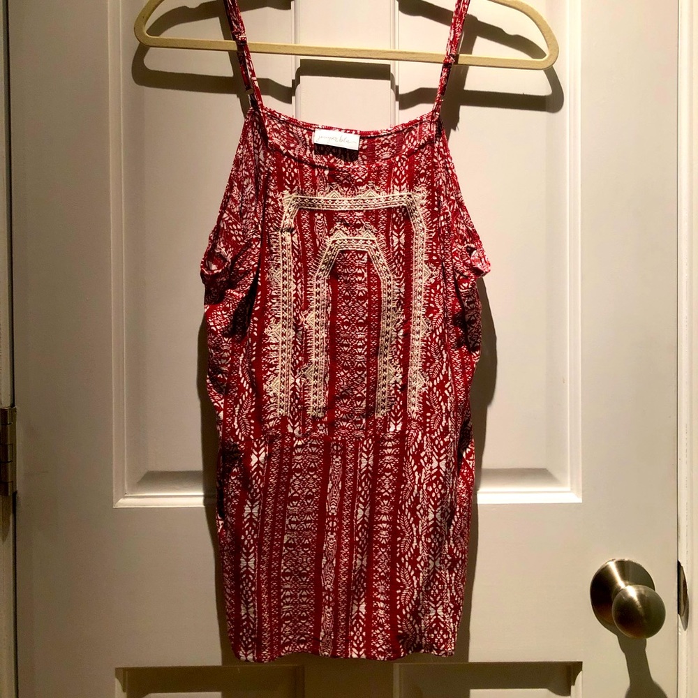 Red Printed Tank
